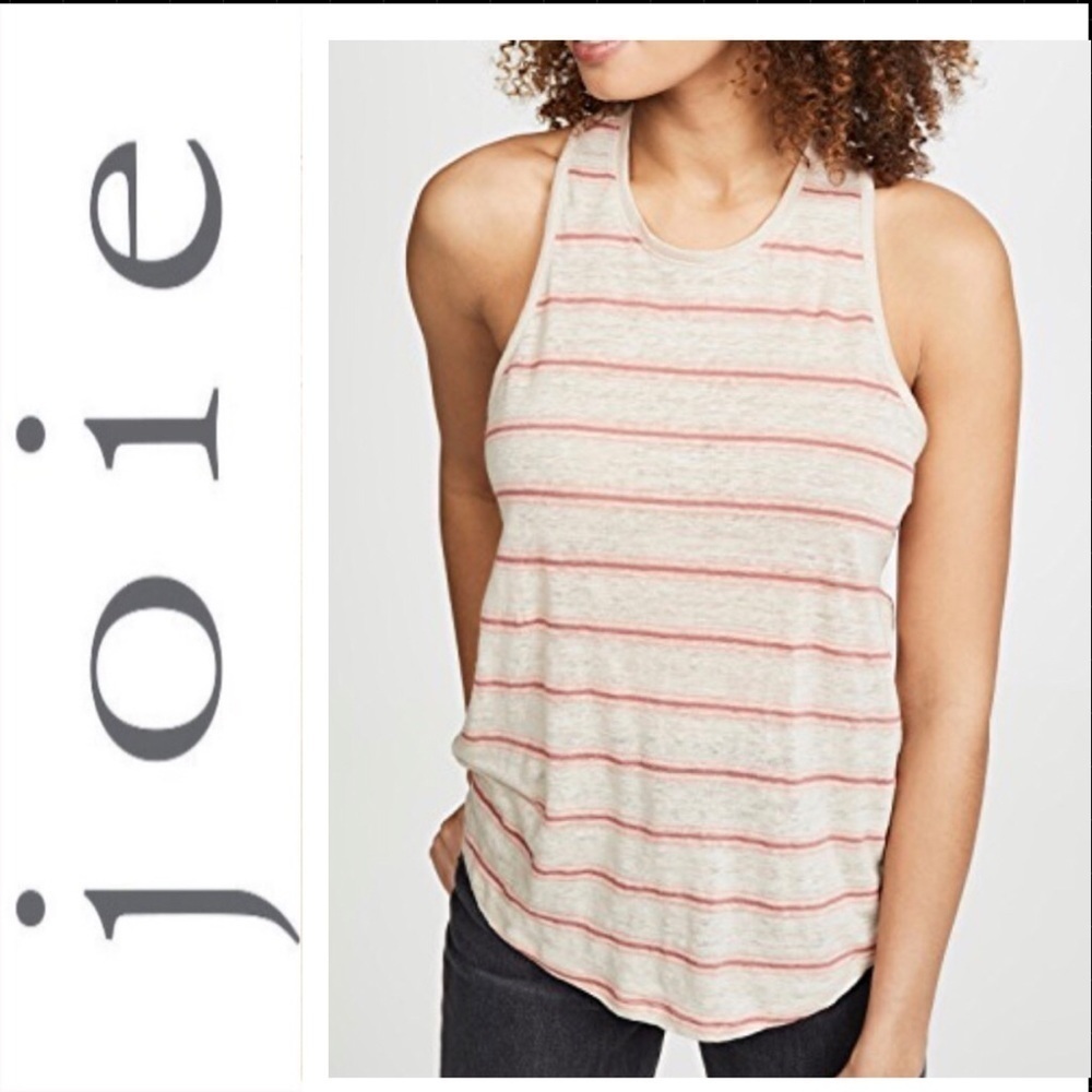 Joie Rayson Twisted Back Top Linen Size M